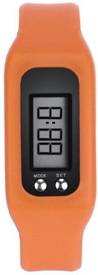 

RHONNIUM ™ Men Women Digital LCD Pedometer Run Step Walking Distance Calorie Counter Bracelet Sport(Orange Strap, Size : Free Size)