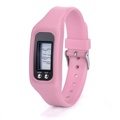 

RHONNIUM ™ GW Pedometer, Digital LCD Pedometer Run Step Walking Distance Calorie Counter Watch Bracelet(Pink Strap, Size : Free Size), Spanish pink