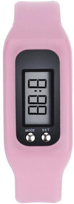 

RHONNIUM ™ Men Women Digital LCD Pedometer Run Step Walking Distance Calorie Counter Bracelet Sport(Pink Strap, Size : Free Size), Orchid pink