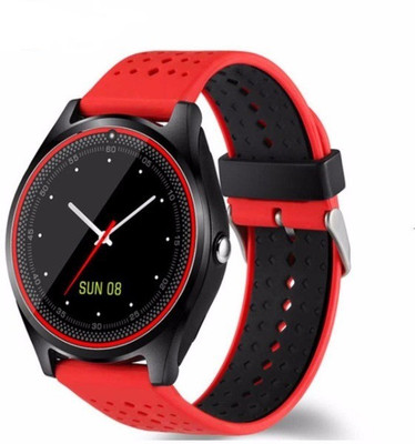 

Estar V9 (RED) Smartwatch Waterproof Bluetooth Smart watch Touch Screen with Camera, Smartphones Support SIM/TF Card Insert with Health Management Bluetooth 4.0 Watch Band Replaceable for Android Men Women Kids Boys Compatible with HTC Desire 200 by Liddu