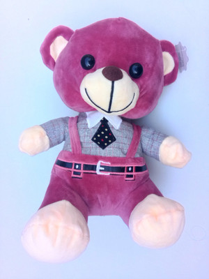 

Aparnas beautiful teddy bear with tie30cms stuffed soft plush toy for kids love girl - 30 cm(Multicolor)