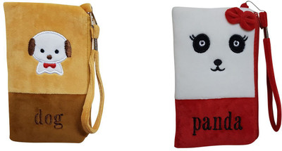 

Global Choice Set of 2 Multipurpose pouch Dog and Panda - 7 inch(Brown, White)