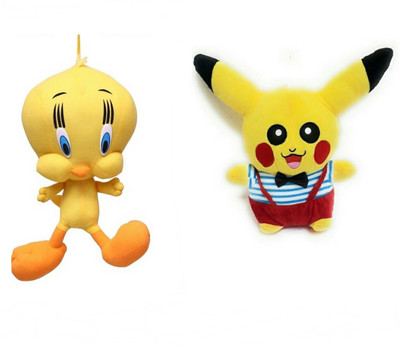 

soniya Enterprises Pikachu-32cm and soft toy tweety - 41 cm(Multicolor, Yellow)