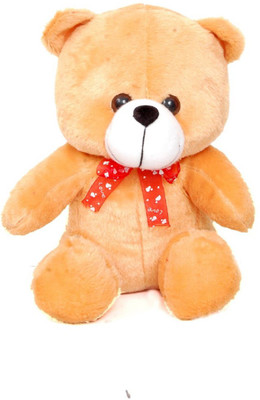 

stuffed toy with tie teddy for girls and kids - 25 cm(Brown)