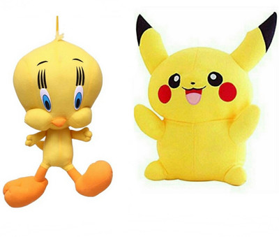 

soniya Enterprises tweety-45cm and Pikachu - 50 cm(Yellow)