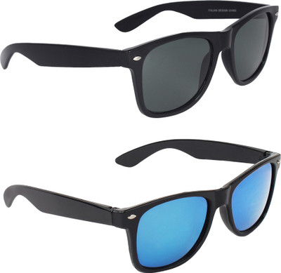 ABNER Wayfarer, Wayfarer Sunglasses(For Men & Women, Black, Blue) ABNER Wayfarer, Wayfarer Sunglasses(For Men & Women, Black, Blue)