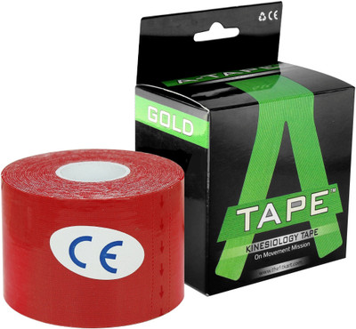 

A-TAPE Synthetic Kinesiology Tape Waterproof Knee, Calf & Thigh Support(Red
