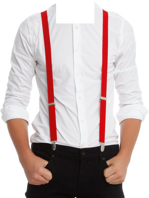 

SACLONE TFS Y- Back Suspenders for Men, Women, Boys, Girls(Red)