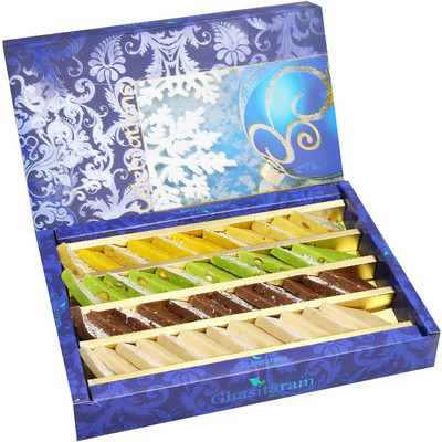

Ghasitaram Gifts Pure Assorted Kaju Katlis(400 g, Box)