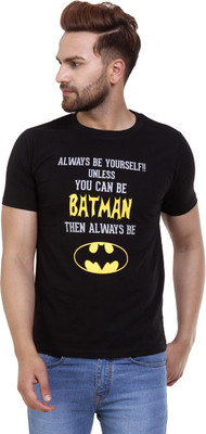 

Garbattic Printed Men's Round Neck Black T-Shirt