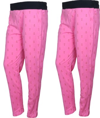 IndiWeaves Printed Women Pink Track Pants