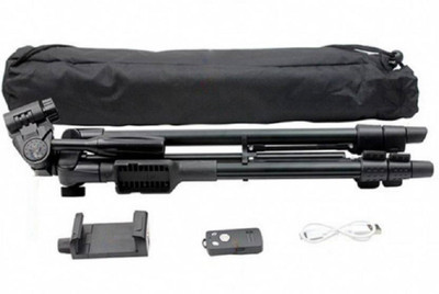 

CRETO Latest best quality VCT 5208 heavy duty Tripod with remote Tripod(Black, Supports Up to 2000 g)