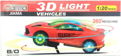 

P17 collection 3D light 360* revolving on jack super car for kids(Multicolor)