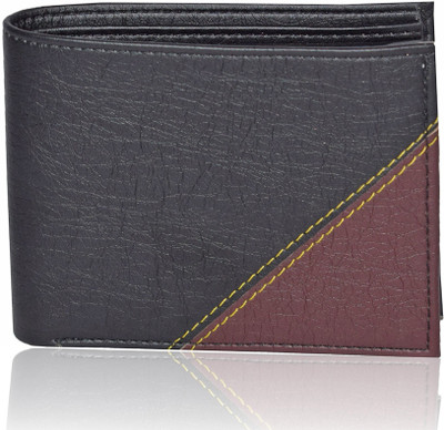

Accezory Men Black Artificial Leather Wallet(5 Card Slots), Black-brown