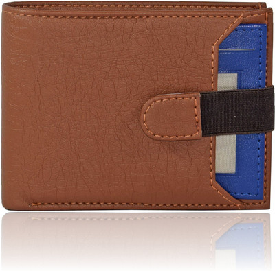 

Accezory Men Tan Artificial Leather Wallet(7 Card Slots), Tan-blue