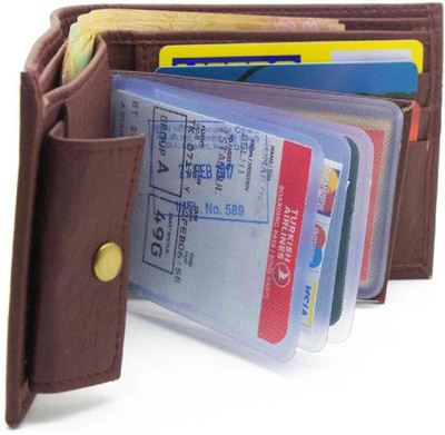 

NIetz Men Brown Genuine Leather Wallet(10 Card Slots)