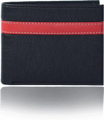

Shockyfi Men Black Artificial Leather Wallet(3 Card Slots), Black-red