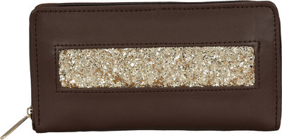 

Bagclan Women Brown Artificial Leather Wallet(4 Card Slots), Dark brown