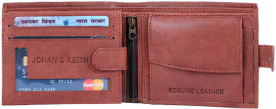 

skkfashion Men Brown Genuine Leather Wallet(4 Card Slots)