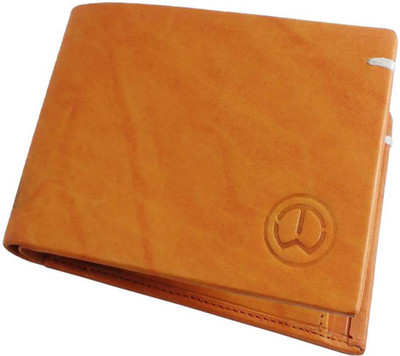 KnW Men Tan Genuine Leather Wallet(3 Card Slots)