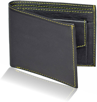 

Accezory Men Black Genuine Leather Wallet(4 Card Slots)