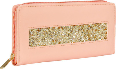 

Bagclan Women Evening/Party Orange Artificial Leather Wallet(4 Card Slots), Peach