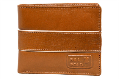 

Bill Fold Artistic Leather Men Tan Genuine Leather Wallet(4 Card Slots)