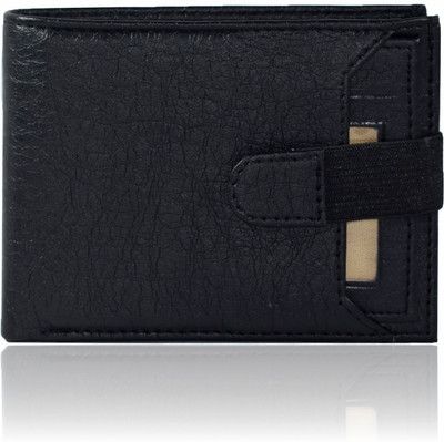 

Huntsman Men Black Artificial Leather Wallet(7 Card Slots)