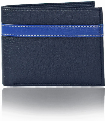 

Forester Men Black Artificial Leather Wallet(3 Card Slots), Black-blue
