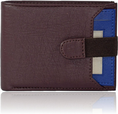 

ZEEBROS Men Brown Artificial Leather Wallet(7 Card Slots), Brown-blue