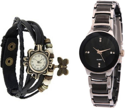 

MAPA STYLE Attractive Stylish Full Black Dori Women And Silver Black Women Analogue Watch Girls Analog Watch MPSTYLE 103 Watch - For Women