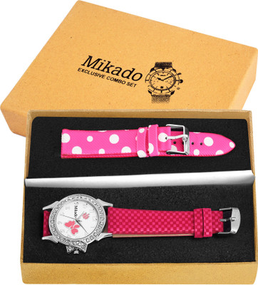 

Mikado Pink Analog Women Watch with Extra High quality strap watch for Girls And Women Watch - For Women