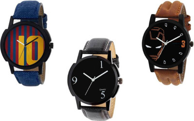 

KDS Set Of Three Messi Jersey Print Dial With Modish Combo Watch - For Men Watch - For Men & Women