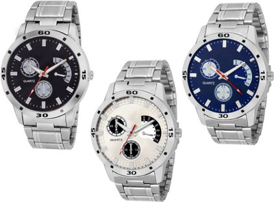 

ReniSales New Arrival Stylish Modish Professional Set Of Three Combo Watch for Men Watch - For Boys