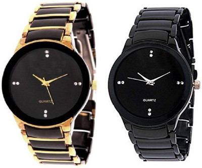 

MAPA STYLE Attractive Stylish Full Black IIK And Gold Black Iik Men Analogue Watch Girls Analog Watch MPSTYLE 097 Watch - For Men