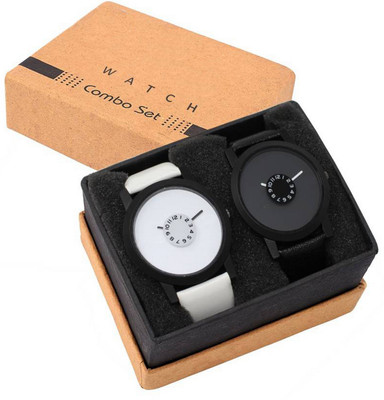 

CM New Couple Watch With Black & White Color LR 025-026 Watch - For Couple