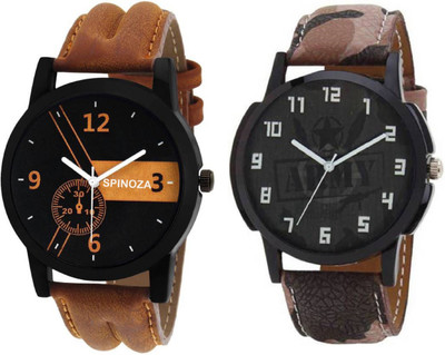 KNACK 02S01P130 professional leather belt stylish and attractive couple Watch - For Men Flipkart