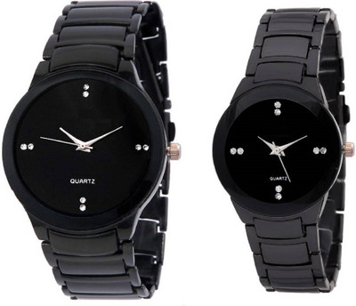 

MAPA STYLE Attractive Stylish Full Black Iik Couple Analog Watch Girls & Boys Analog Watch MPSTYLE 094 Hybrid Watch - For Men & Women