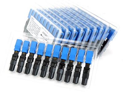 

Techtest 100PCS FTTH SC UPC single-mode fiber optic SC UPC quick connector FTTH Fiber Optic Fast Connector SC Connector SCUPC Wire Connector(Blue, Pack of 100)