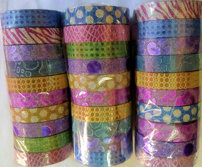 

Cello glitter tape(Set of 10, Multicolor)