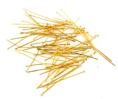 

jaz Jaz's Golden Finish Head Pins 100 pcs for DIY of making Bracelet/Necklace/Anklet/ Art & Craft.