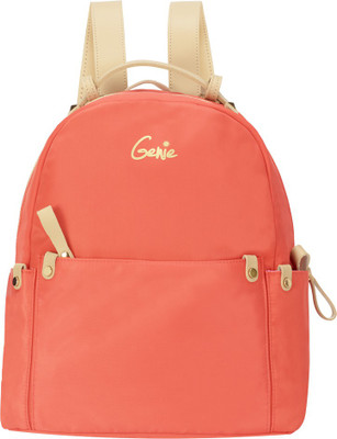 

Genie Crush 14 L Backpack(Pink, Beige), Coral