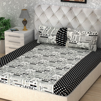30% OFF on Story@Home 240 TC Cotton Double Abstract Bedsheet(1 Double Bedsheet With 2 Pillow Covers, Black) 30% OFF on Story@Home 240 TC Cotton Double Abstract Bedsheet(1 Double Bedsheet With 2 Pillow Covers, Black)