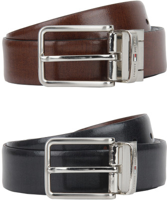 

Tommy Hilfiger Men Formal Black, Brown Genuine Leather Reversible Belt