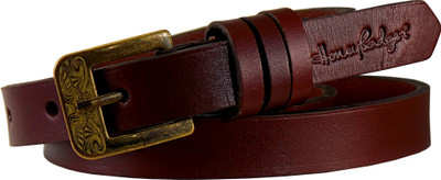 

Honey Badger Women Casual Brown Genuine Leather Belt