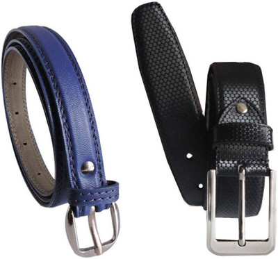 

Sulit Men & Women Black, Blue Genuine Leather, Artificial Leather Belt