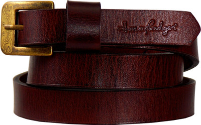 

Honey Badger Women Casual Brown Canvas Belt, Burgandy