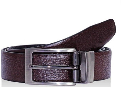 

ZURICH Men Formal Brown Genuine Leather Reversible Belt, Brown/black