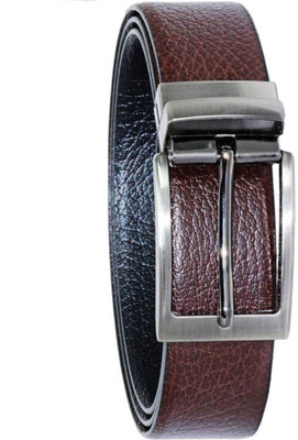 

ZURICH Men Formal Brown Genuine Leather Reversible Belt, Brown/black