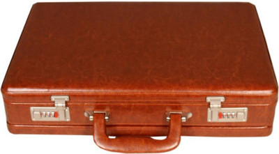 

C Comfort Faux leather briefcase Tan Small Briefcase - For Men & Women(Tan)